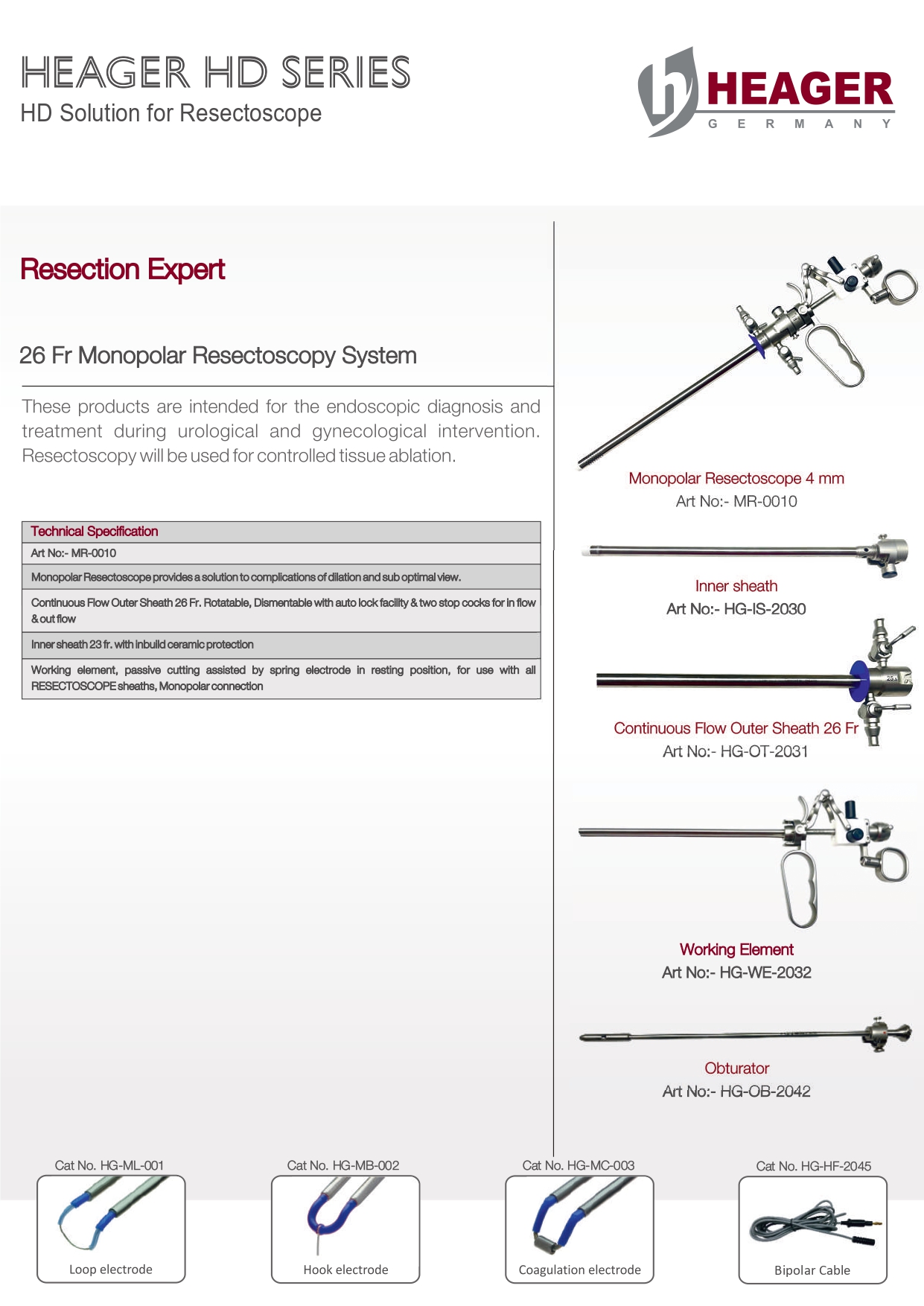 Resection Expert (18.5 Fr Mini Bipolar Resectoscopy System) - Image 2